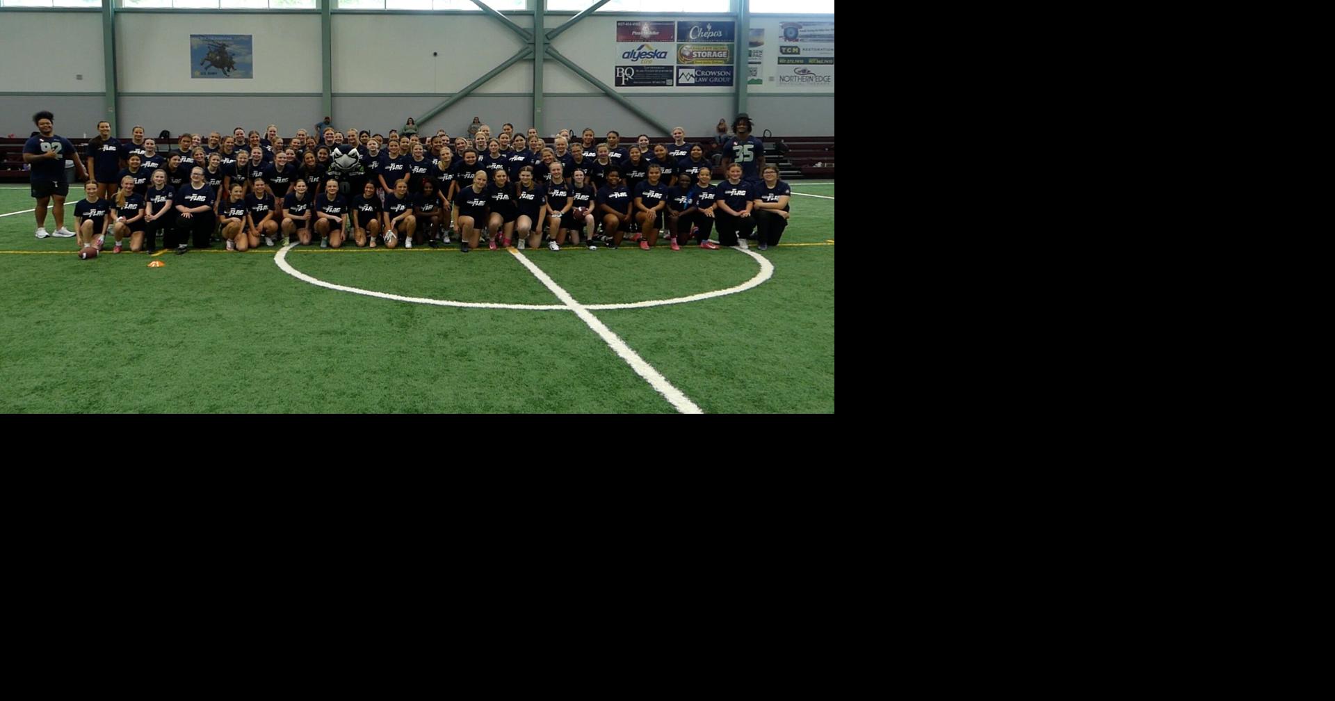 Seahawks players host flag football camp in Wasilla