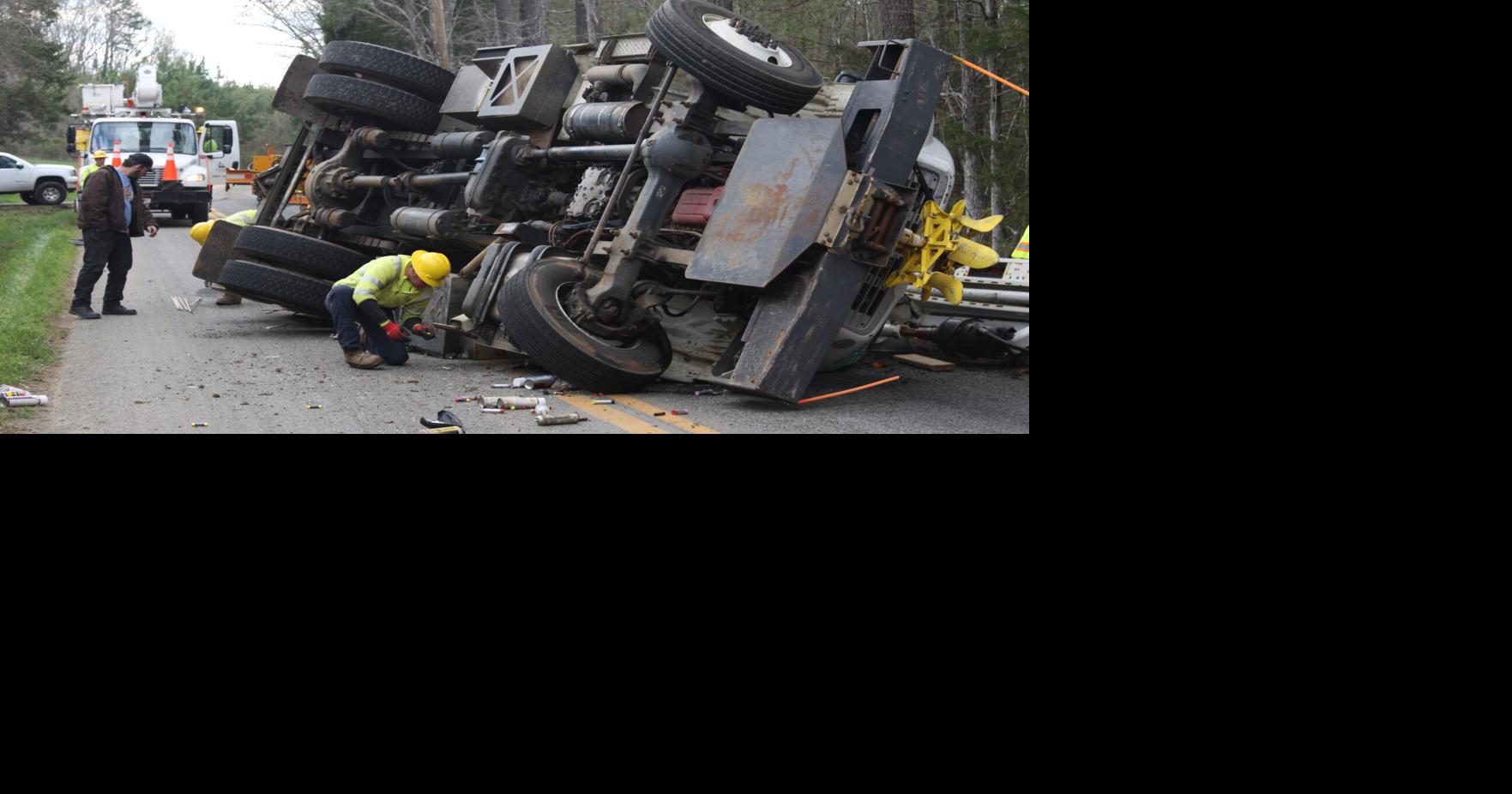 Driver escapes with minor injuries after truck overturns on Thursday ...