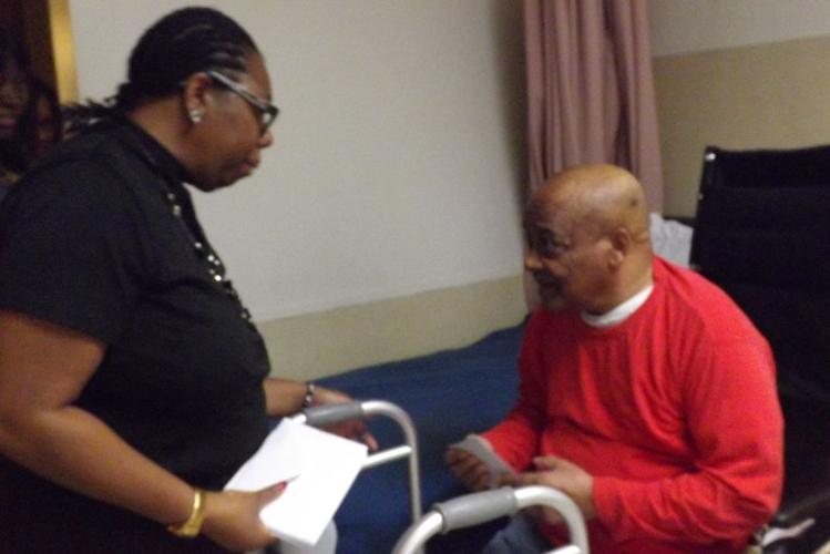 Nursing home residents receive cards decorated with personal touch