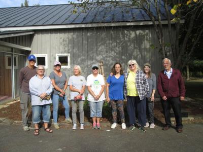 Pollinator garden prepared for winter
