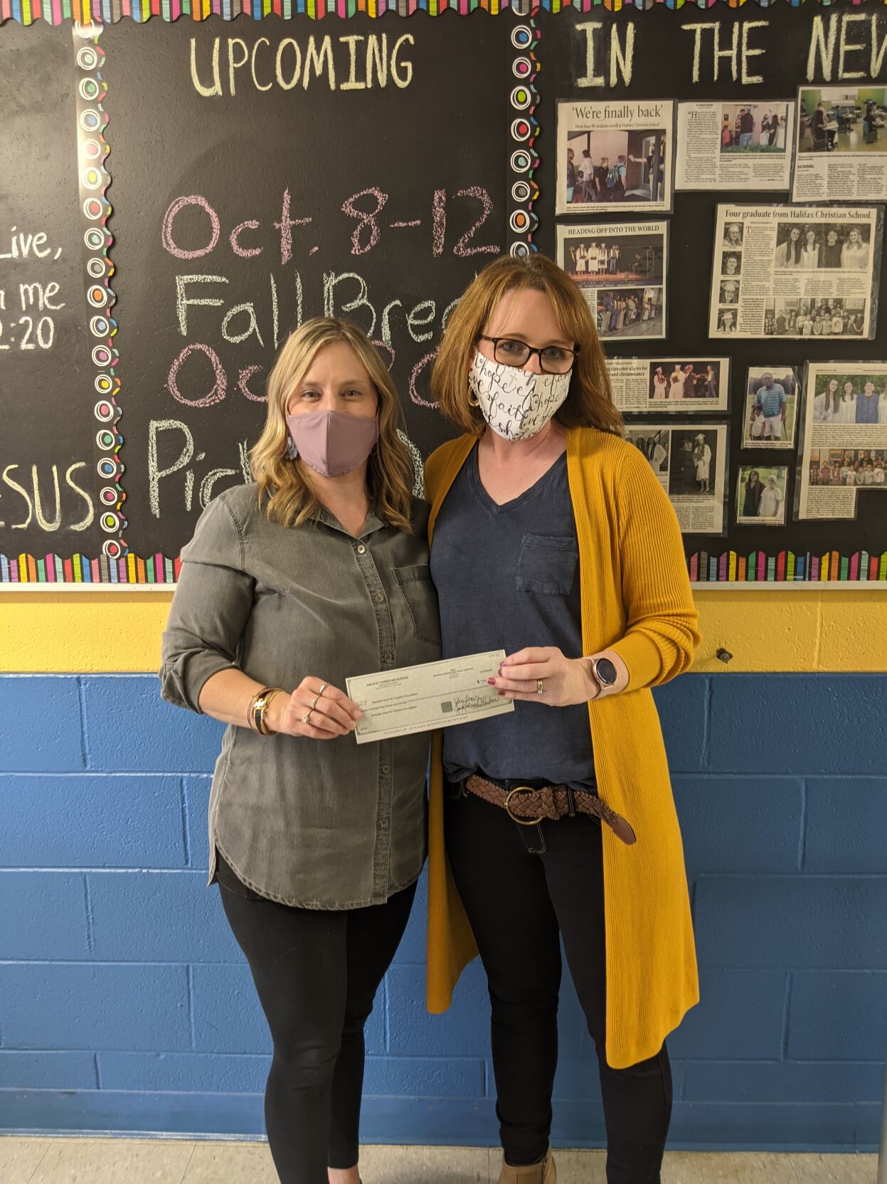 Halifax Christian School presents donation Society