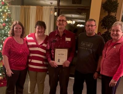 Bethel Community Ruritan club presents Tom Downing Award