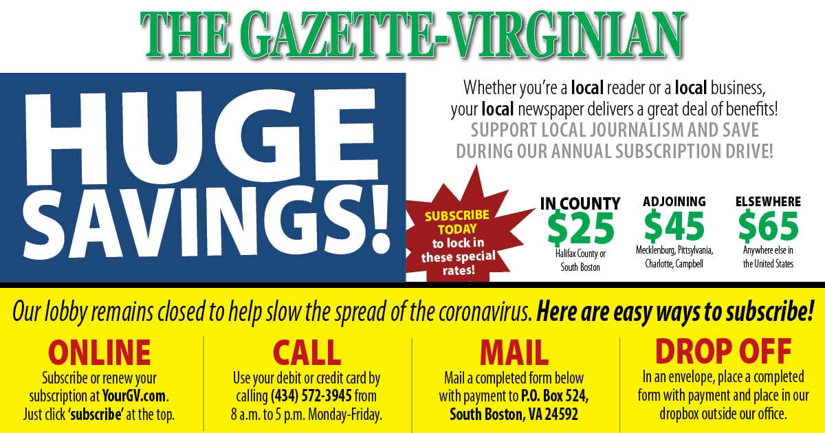 Gazette Virginian South Boston Va