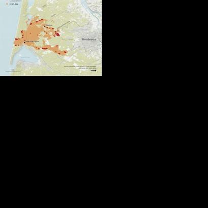 Fires in southwest France: Fires spread to edge of the Bordeaux metropolitan area