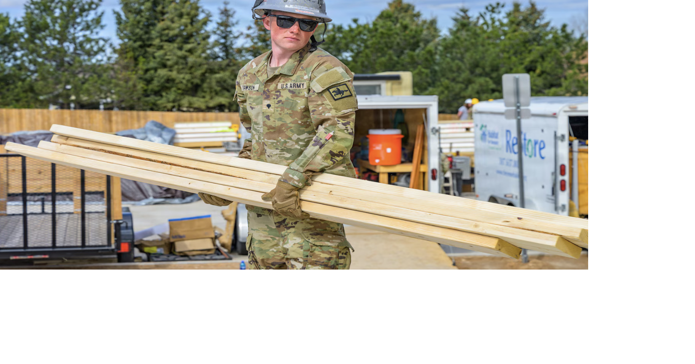 Wyoming Army National Guard build homes for families in need