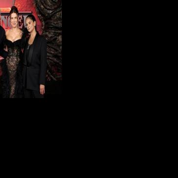 Despite the success of hit shows like 'Stranger Things,' Netflix recently replaced CCO Bela Bajaria (R), seen here with Netflix co-CEO Ted Sarandos and 'Stranger Things' star Millie Bobby Brown