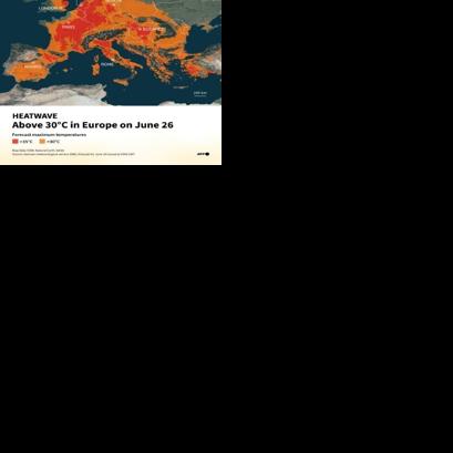 Heatwave: Above 30°C in Europe on June 26