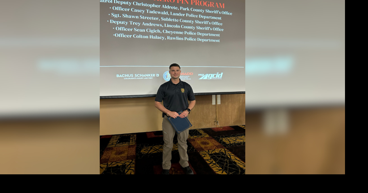 Cheyenne PD Officer Sean Cigich awarded 'DUI Hero'
